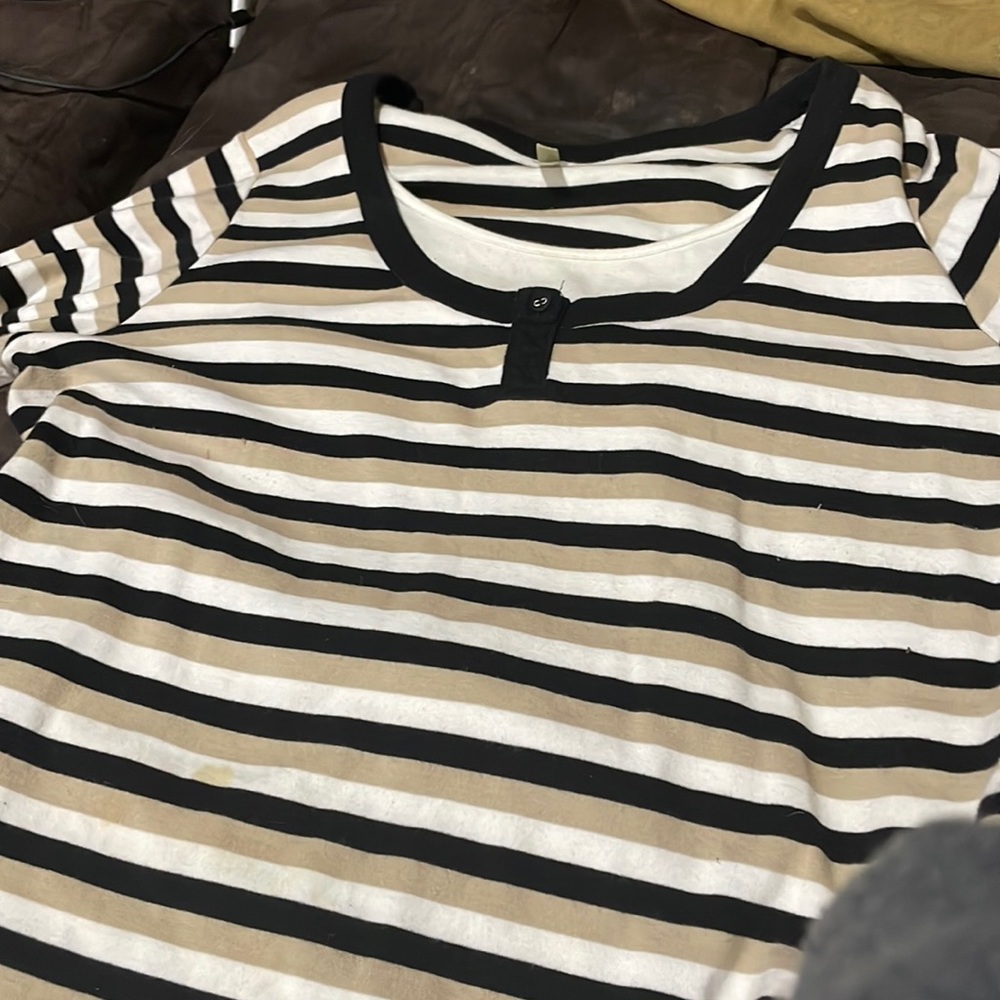 Stripe white stag shirt